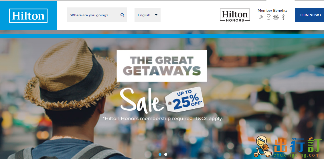 Hilton希爾頓酒店最新75折優惠碼--現亞太地區酒店有閃促活動